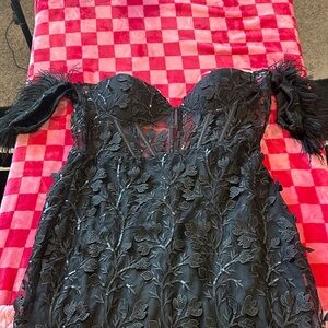 Lulu's Black Lace Dress